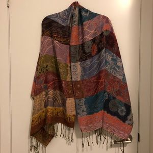 Colorful wide scarf